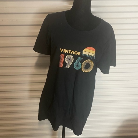 Vintage 1960 Fruit Of The Loom Women’s T-Shirt Black Size 3XL - Picture 2 of 7